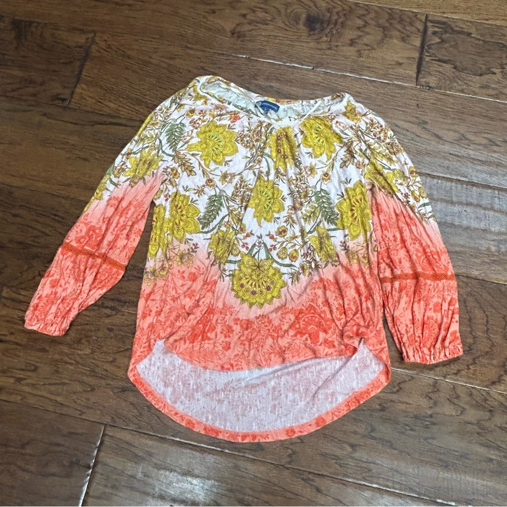 Democracy boho chic hippie festival‎ floral blouse